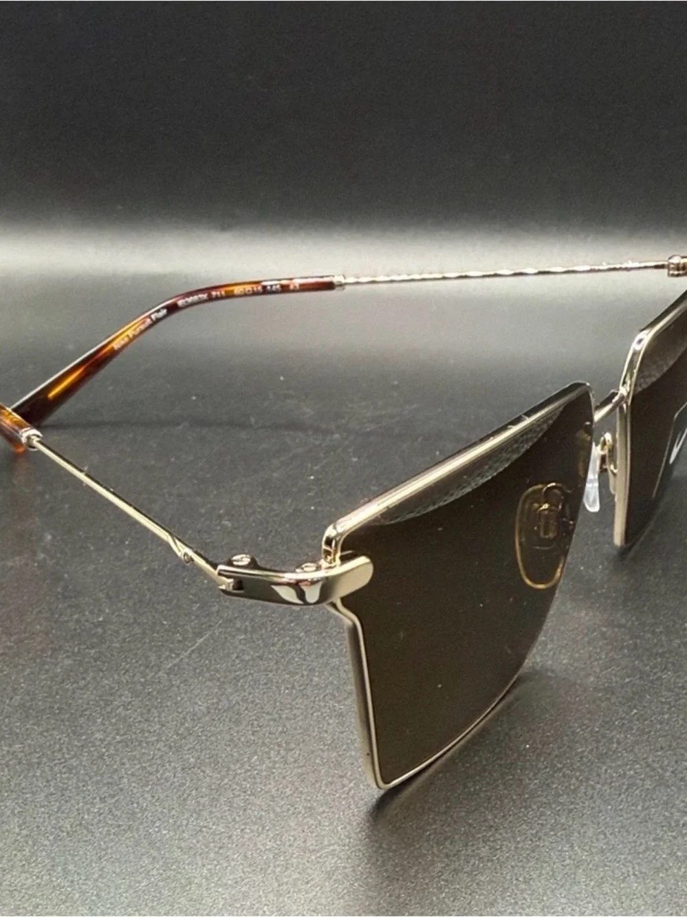 Nike  FLAIR Gold Frame Sunglasses with Dark Brown Lenses